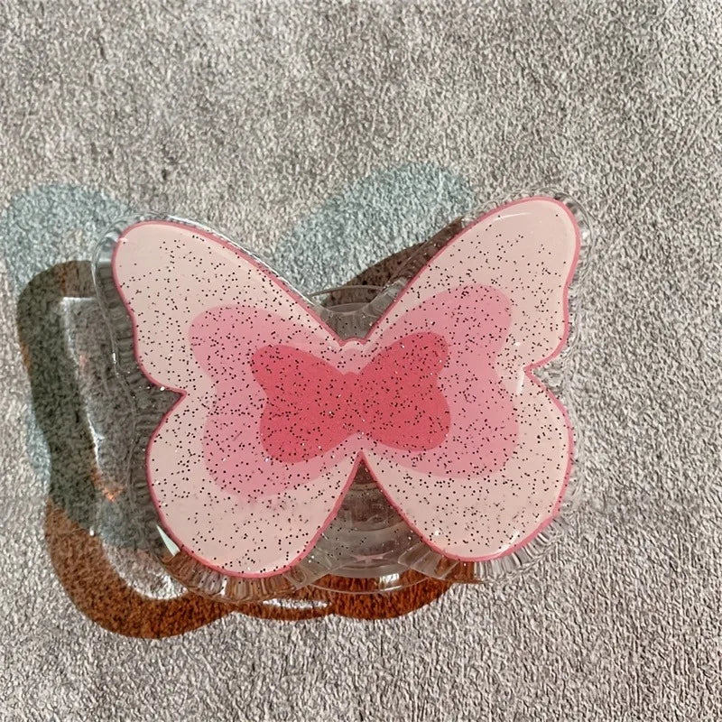 Acrylic Butterfly Phone Stand Socket Holder Grip Trendy mobile phone accessories Applicable For Apple Huawei Xiaomi Samsung case