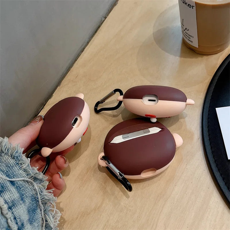 For Airpods 4 Case 2024,Cute 3D Cartoon Snot Boy Silicone Protective Earphone Cover For Airpods Pro 2 Case Boys Kids Funda