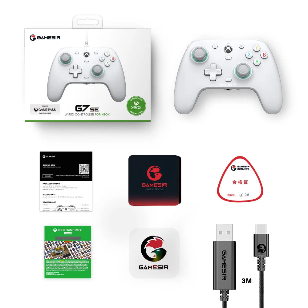 GameSir G7 SE Elite Wired Gamepad – Xbox Precision Meets PC Power with Hall Joysticks & Custom Panels
