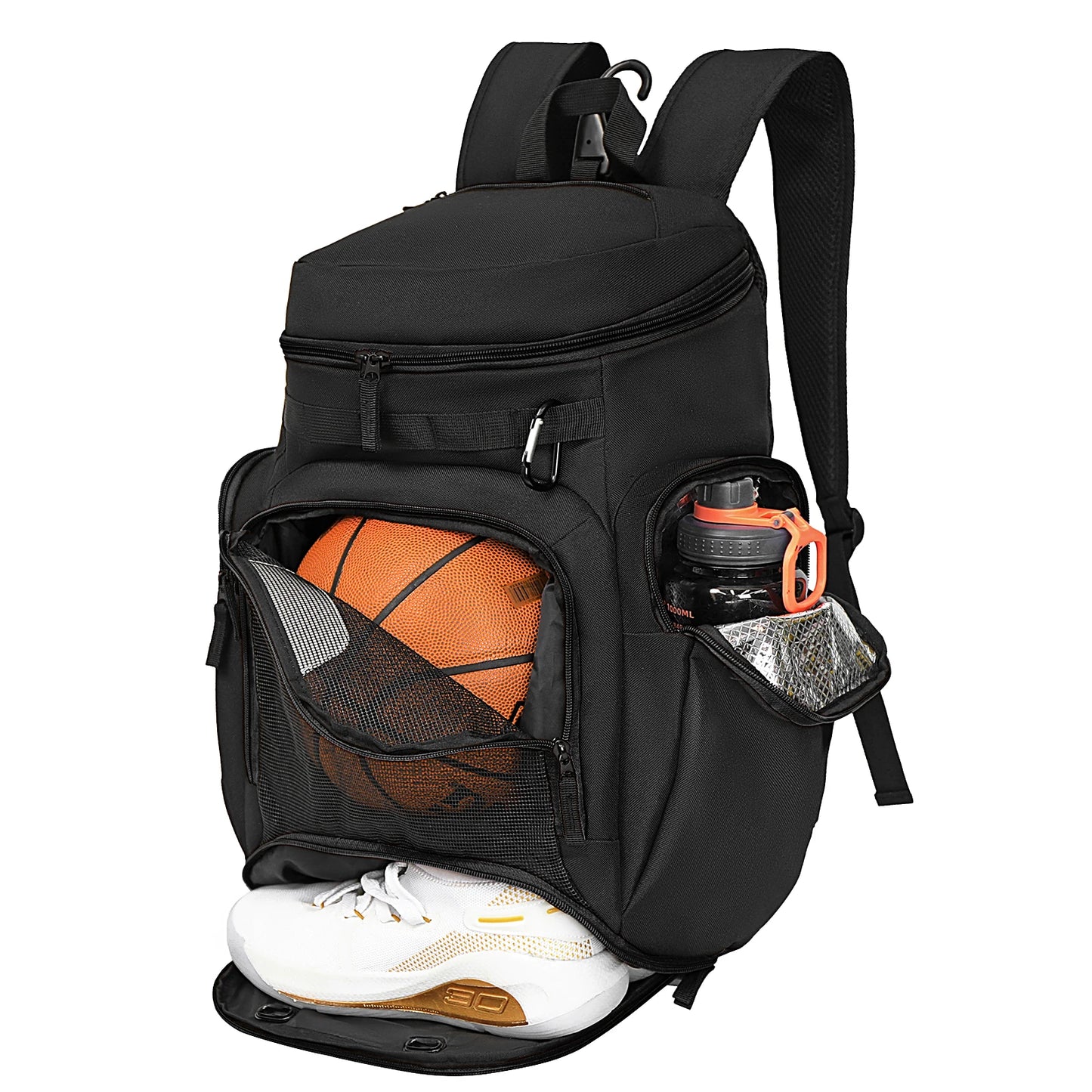 Court Commander Pro — Basketball Backpack With Ball & Shoe Compartments (20–35L)