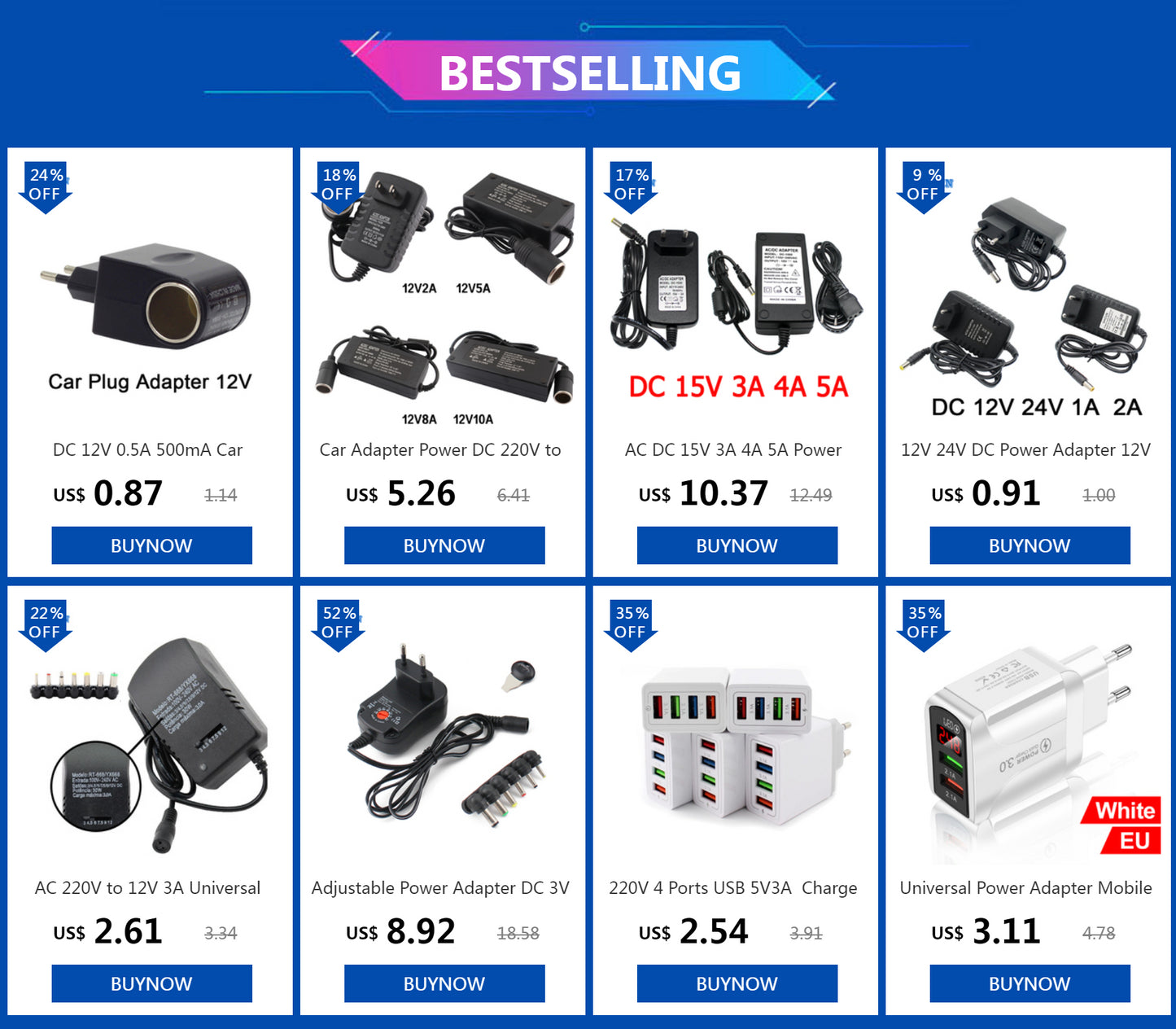 VoltFlex 30W Multi-Voltage Power Adapter – 220V to 12V converter with 7 plug set for ultimate device compatibility - THOOBO!