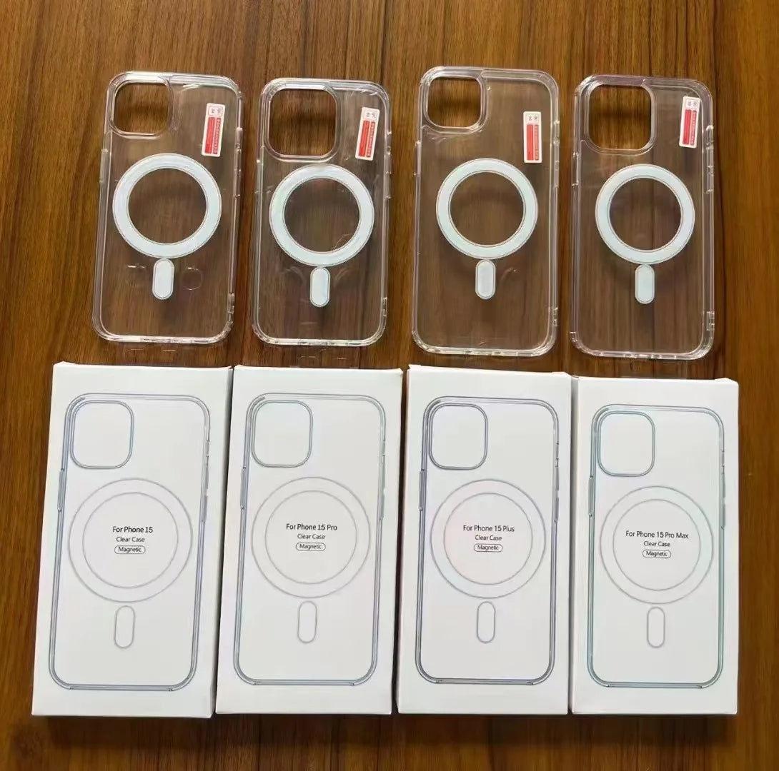Original Luxury Magsafe Wireless Charging Case For iPhone 16 15 14 13 12 11 Pro Max Plus Mini Magnetic Transparent Bumper Cover - THOOBO!