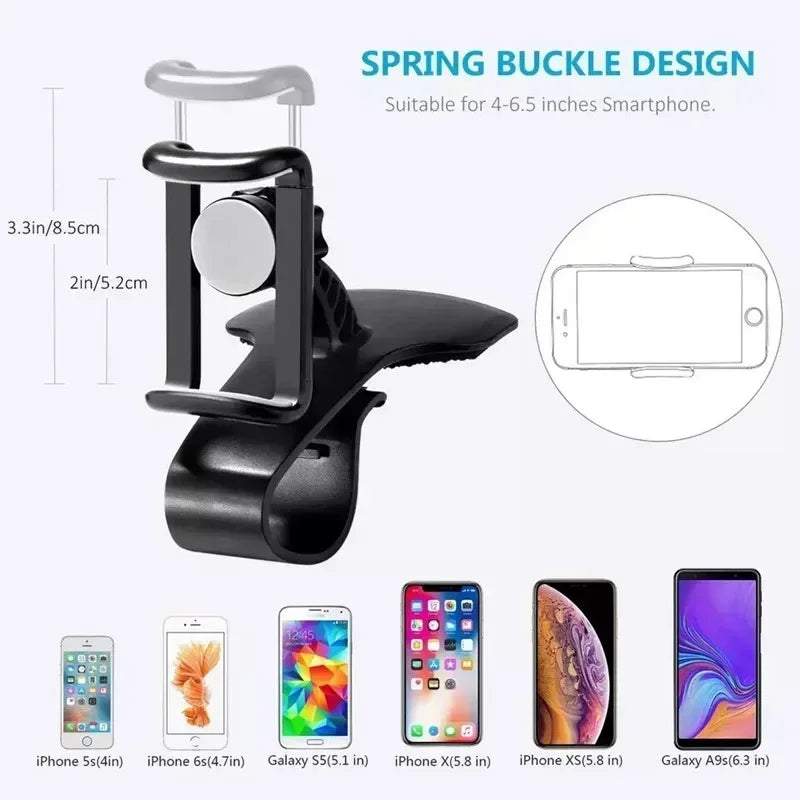Car Phone Holder Universal Dashboard Stand Easy Clip Mount GPS Bracket Car Mobile Phone Support in Car For iPhone Xiaomi Samsung