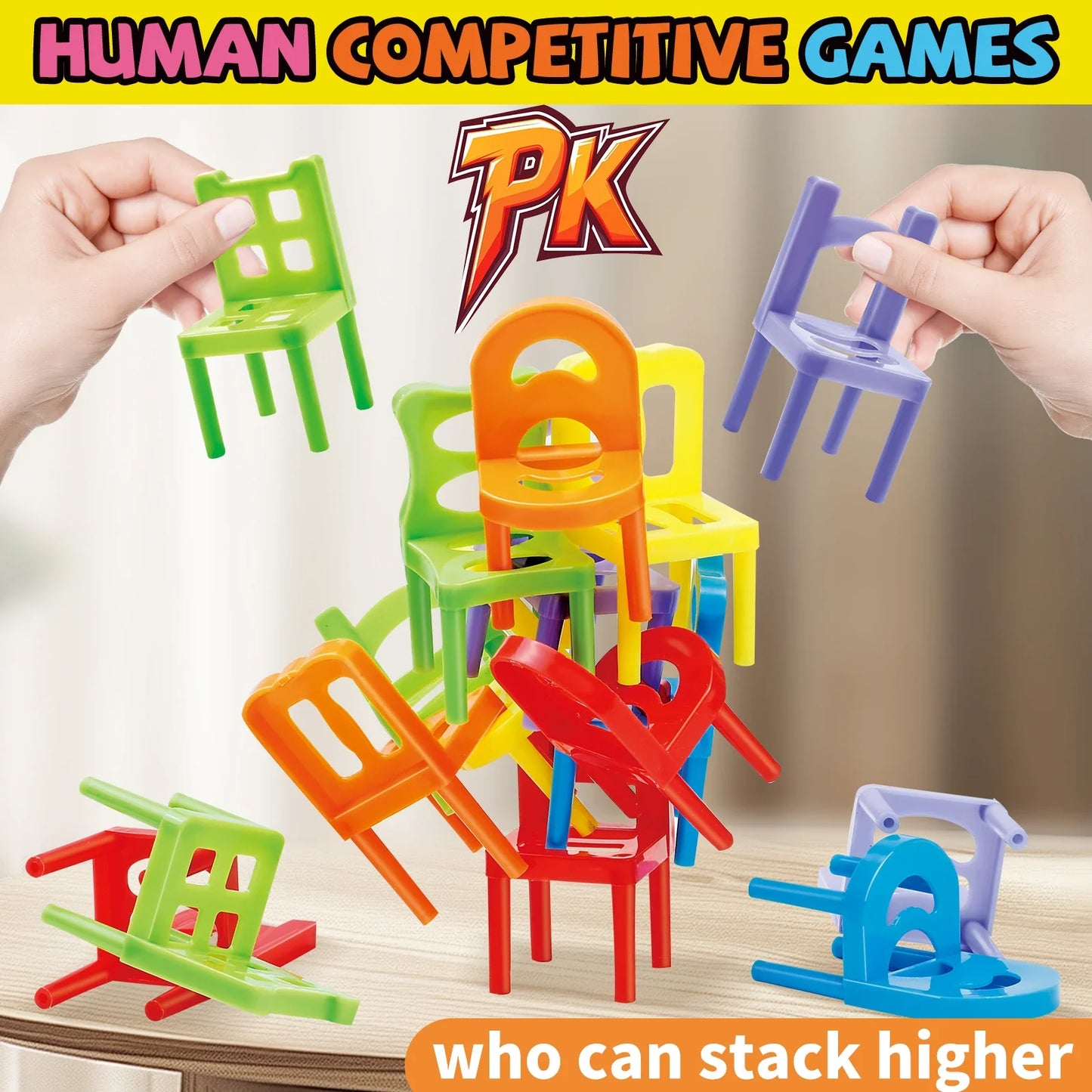 Stacking Chair Game – Educational Balance & Building Toy Set