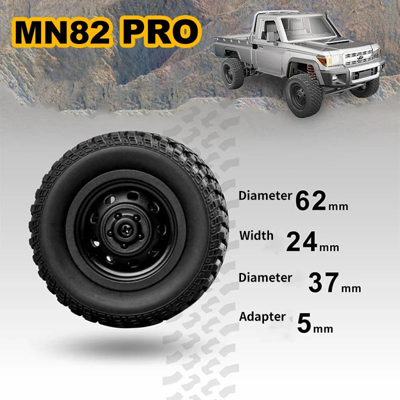 ZWN 1:12 RC Car MN82 PRO 4WD Off-Road Truck with Headlights