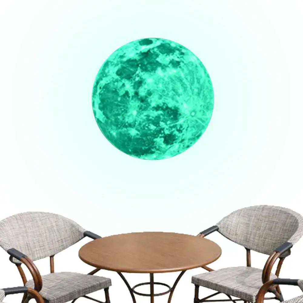 5/12/20/30/40CM Luminous Moon Wall Stickers Aesthetic PVC Fluorescent Self-Adhesive Decal Home Living Room Bedroom Wallpaper - THOOBO!
