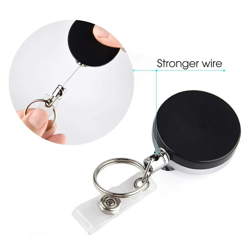 New Retractable Nurse Badge Reel Clip Badge Holder Students Doctor ID Card Holder Keychain Office Accessories - THOOBO!