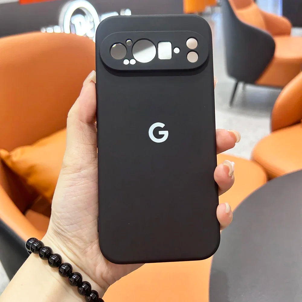 For Google Pixel 9 9a 8 8Pro 8a 7 7Pro 7a Case Liquid Silicone Soft Cover for Pixel 9ProXL 6 6Pro 6a 5 5a Shockproof Plain Cover