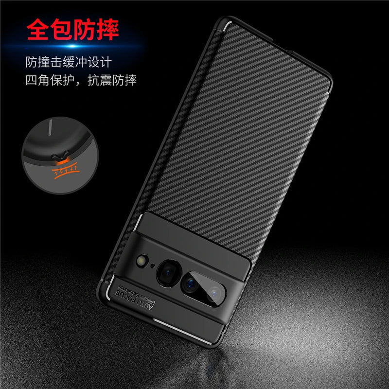 For Google Pixel 7 Pro Case Luxury TPU Google Pixel 8 Pro 6 Pro 6A 7 Pro 7A Cover Silicone Soft Rubber Protector Pixel 8 Case