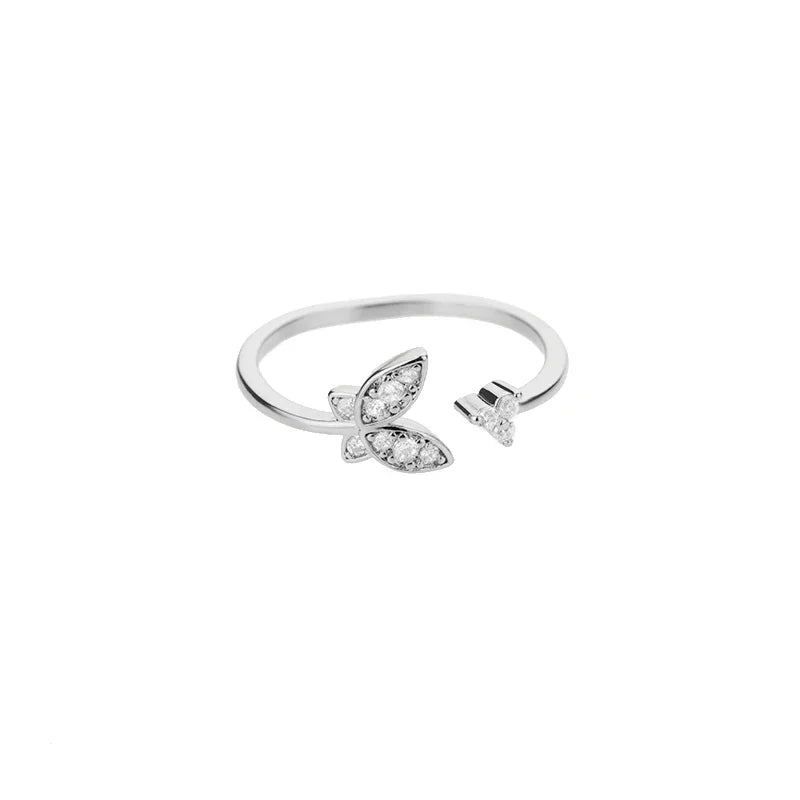 Lumé Curve Adjustable Zircon Ring — Effortless Sparkle for Every Kind of Day