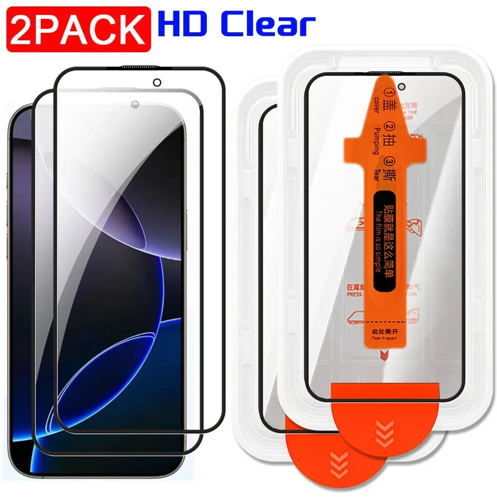 1/2/3Pcs Dust Free Installation Privacy Screen Protector for IPhone 16 17 Pro Max Plus 17 Air Anti-spy / HD Clear Tempered Glass