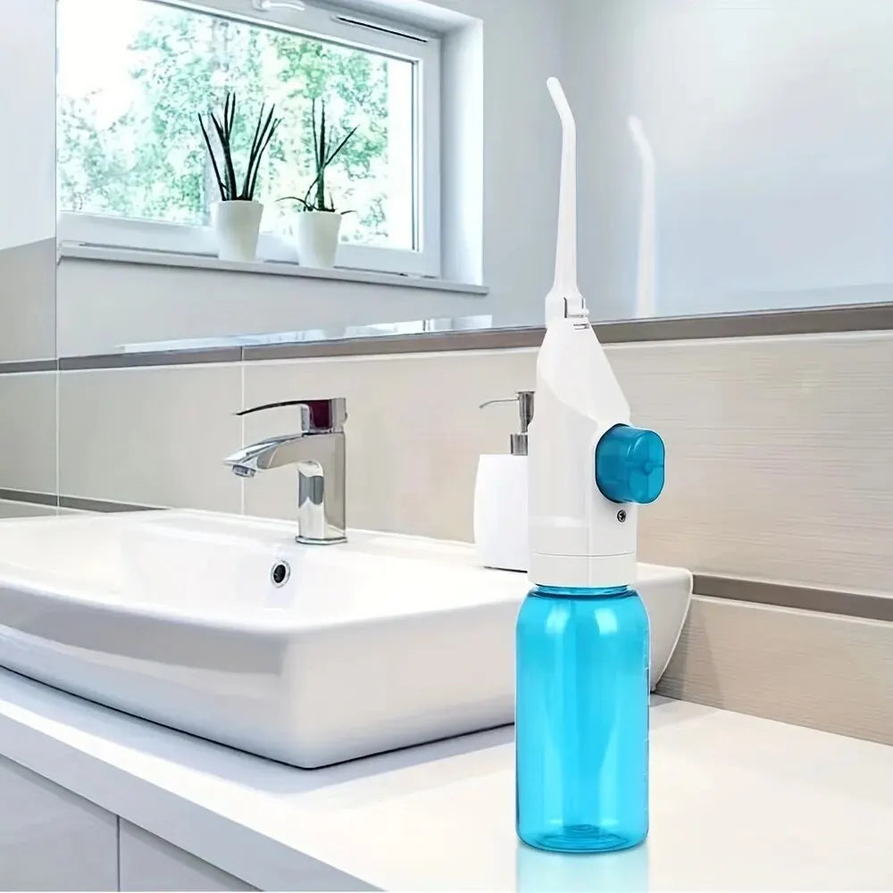 Household High Pressure Oral Irrigator Portable Teeth Clean Water Dental Floss Manual High Pressure Water Toothpick - THOOBO!