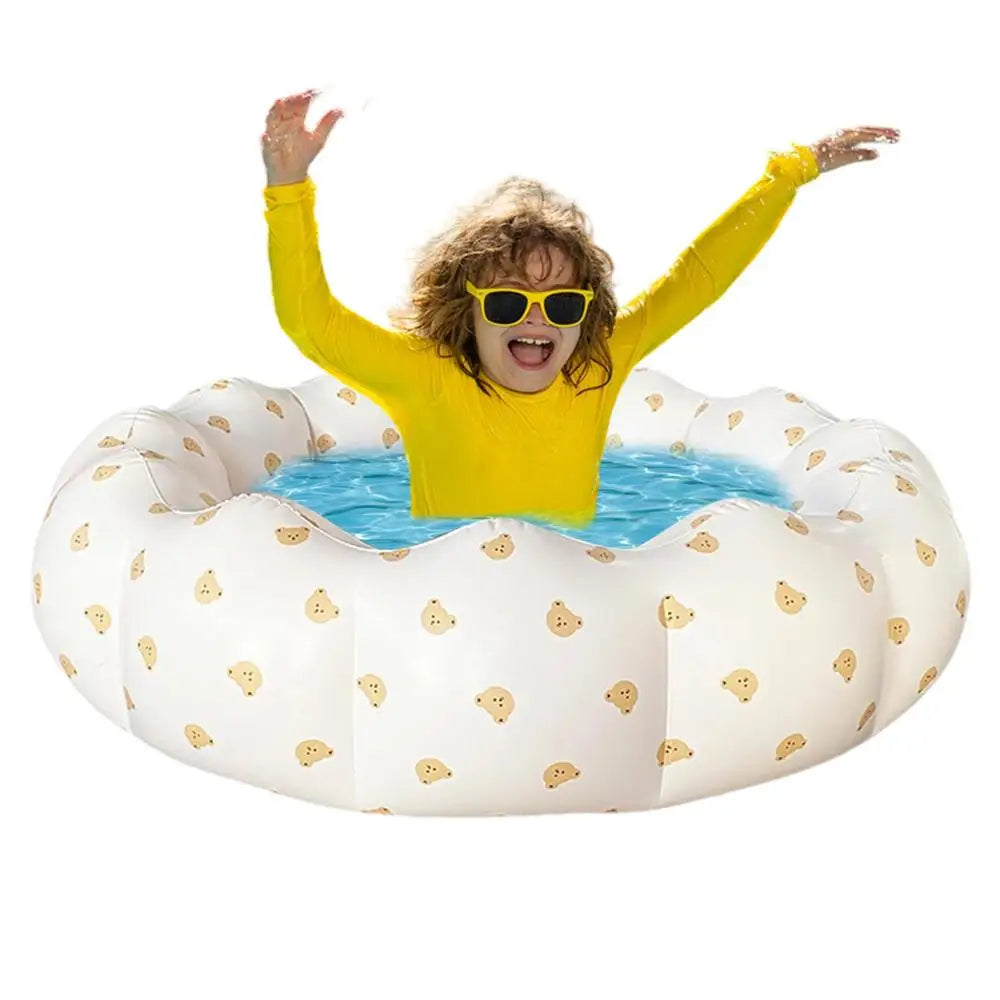 Kiddie Pool Petal Shape Foldable Pool Portable Kids Float Small Dip PVC Pool For Backyard Indoor Outdoor Use Sea Ball Dog - THOOBO!