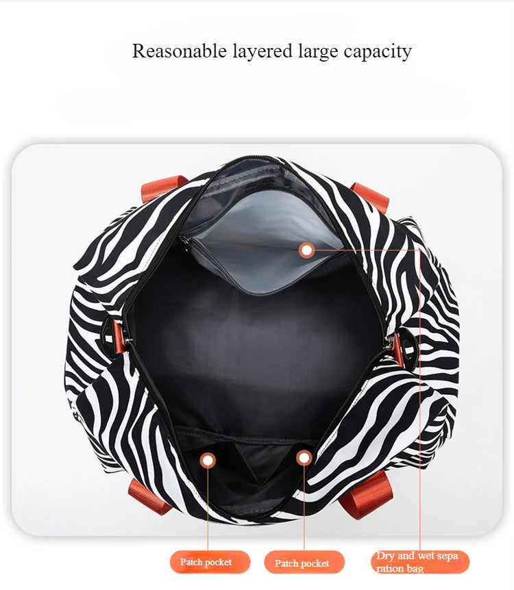 SkyVault Oxford — Waterproof Large-Capacity Travel & Gym Tote for Fashion, Fitness, and Flight