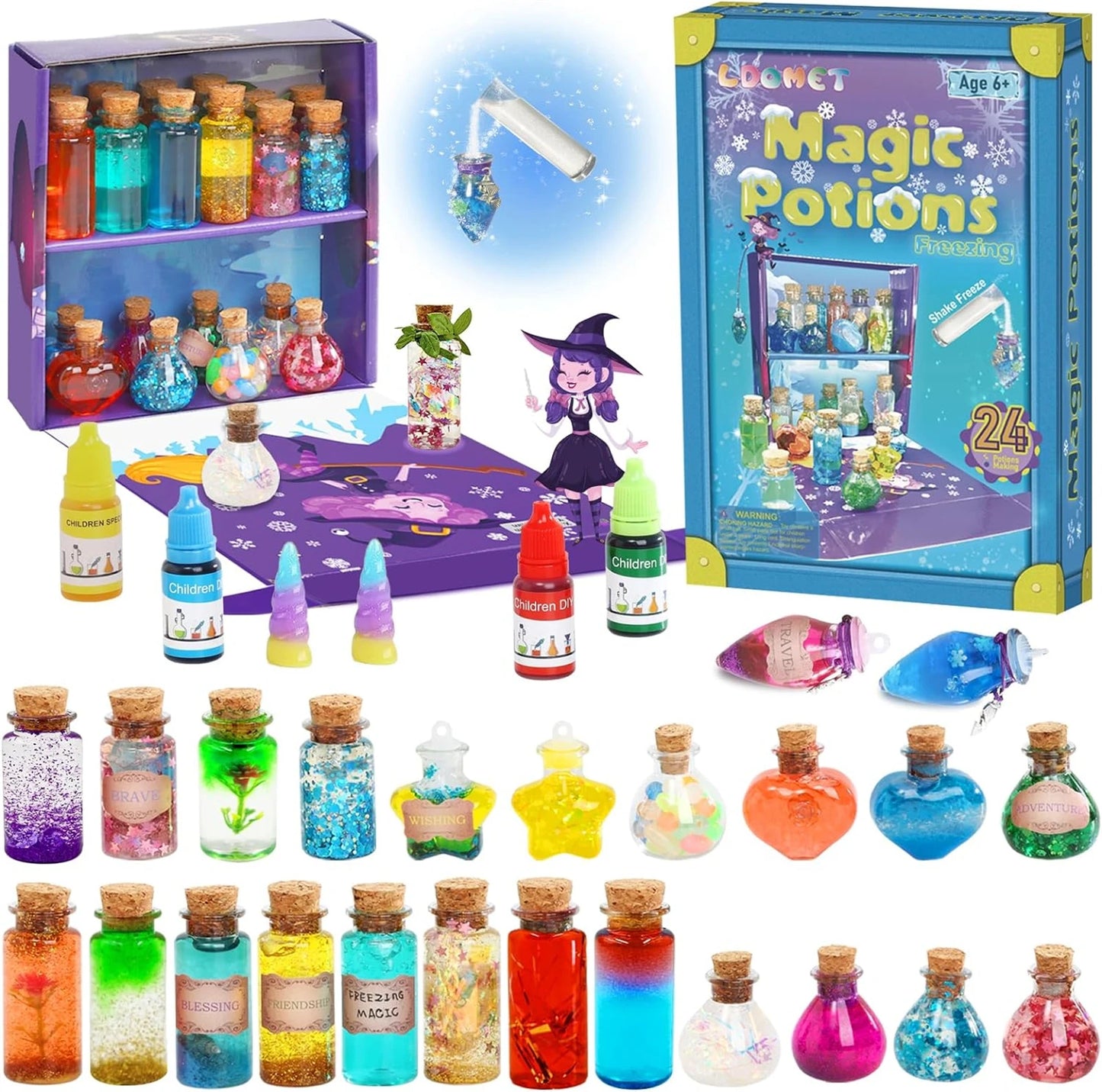 Witchlight WonderLab Potion Kit 🧪✨ — DIY Color-Changing Fairy & Horror Magic Craft Set for Halloween or Christmas