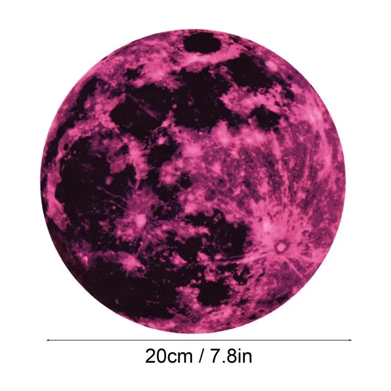 5/12/20/30/40CM Luminous Moon Wall Stickers Aesthetic PVC Fluorescent Self-Adhesive Decal Home Living Room Bedroom Wallpaper - THOOBO!