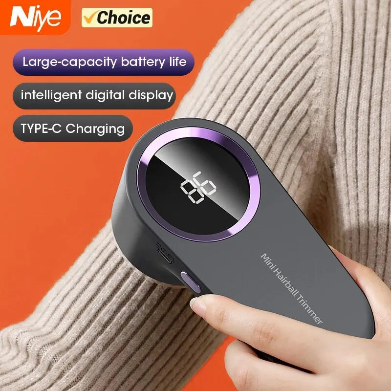 Lint Remover for Clothing LED Digital Electric Pellet Fluff Remover USB Rechargeable Fuzz Fabric Shaver Sweater