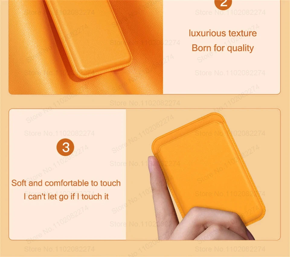 For Magsafe Leather Wallet Case Compatible For Apple iPhone 15 12 13 Pro Max Plus Fashion Magnetic Card Holder Cover Accessories - THOOBO!