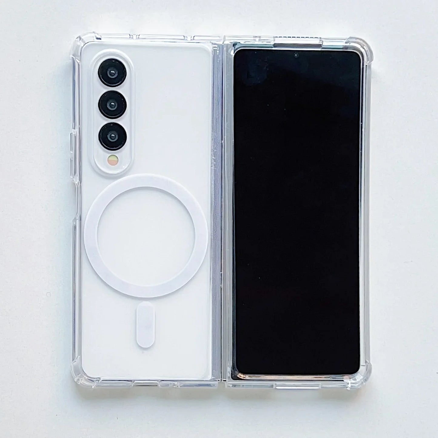 Magsafe Wireless Charging Case For Samsung Galaxy Z Fold 6 5 4 3 Z Fold3 Fold4 Fold5 Fold6 Transparent Shockproof Phone Cover