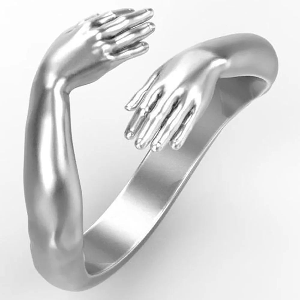 THOOBO! HugLife Open Ring — Silver Embrace, Punk Edge, Everyday Bold (2025 Trend Edition)