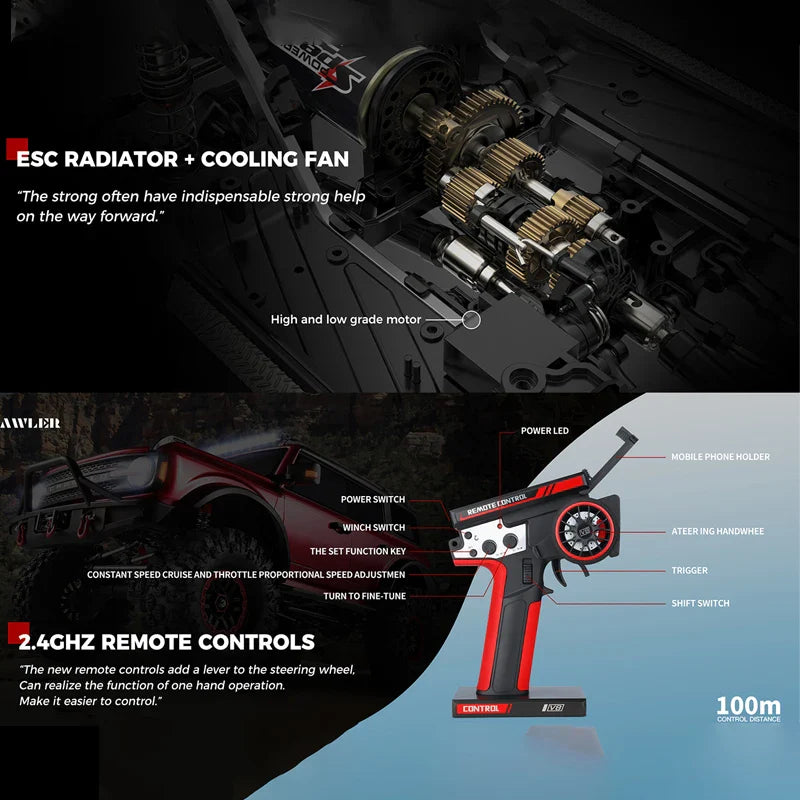 WLtoys 104020 1/10 RC Car 4WD Off-Road Remote Control Climbing Toy