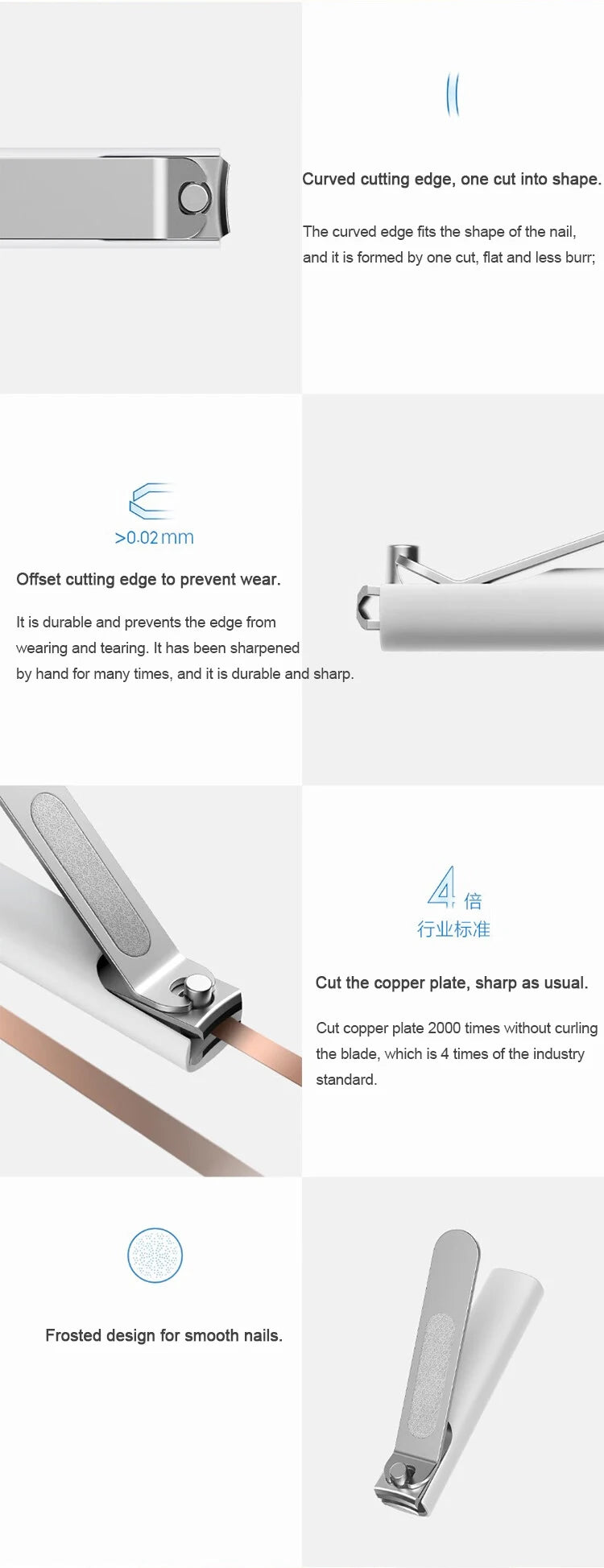 Clip & Zip by XIAOMI – Mijia Anti-Splash Nail Clipper with Built-in Storage Shell & Matte Grip