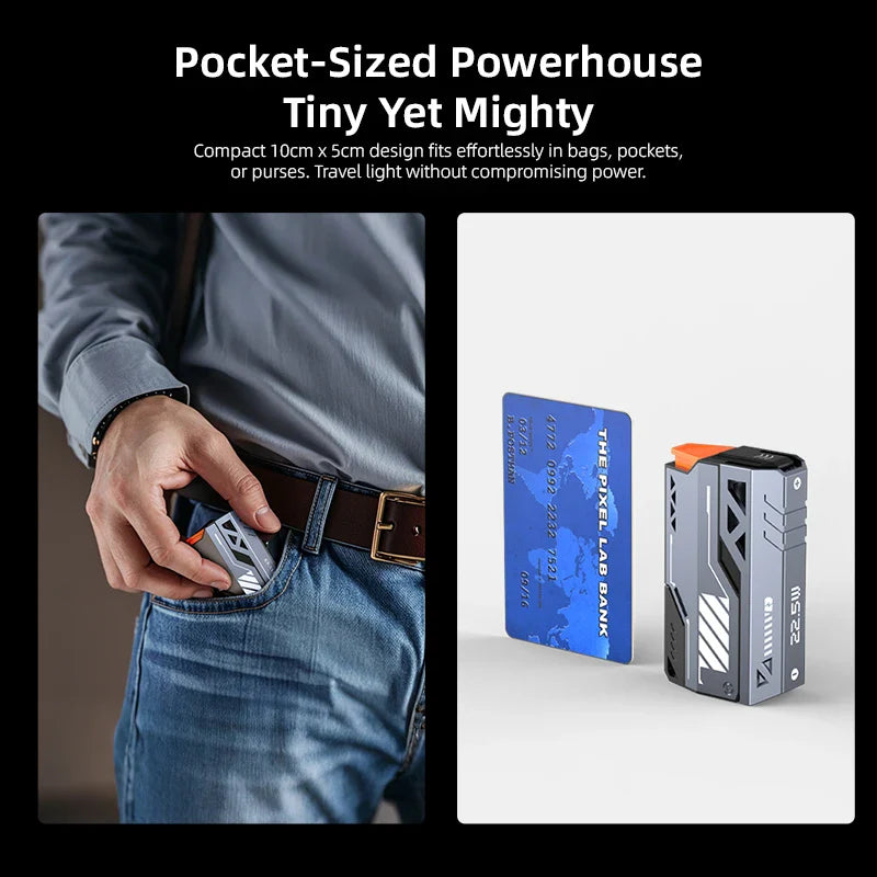 VYVYLABS Portable Power Bank Removable Replaceable Battery Pack 20000mAh 22.5W Fast Charging External Battery for iPhone/Tablet