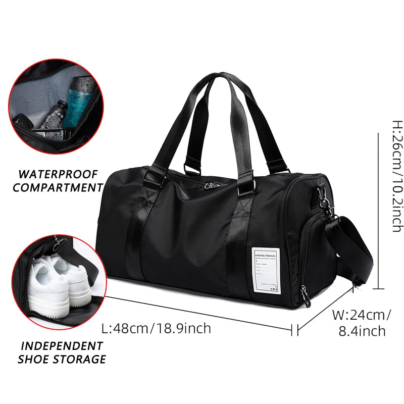 StormCore Duffle — Waterproof Oxford Gym & Travel Bag With Shoe Compartment & Wet Pocket