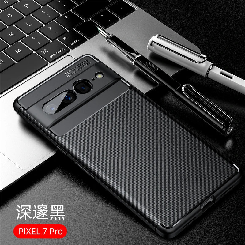 For Google Pixel 7 Pro Case Luxury TPU Google Pixel 8 Pro 6 Pro 6A 7 Pro 7A Cover Silicone Soft Rubber Protector Pixel 8 Case