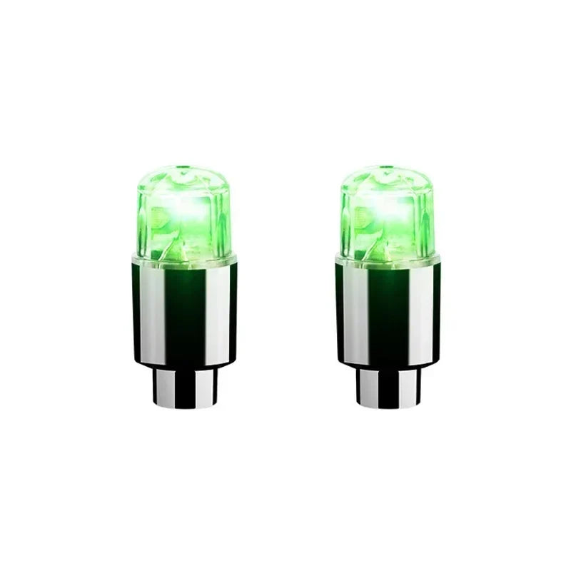 2/4/8Pcs Colorful LED Wheel Lights Car Tire Valve Caps Neon Light Universal Motorcycle Bicycle Valve Cover Auto Accessories