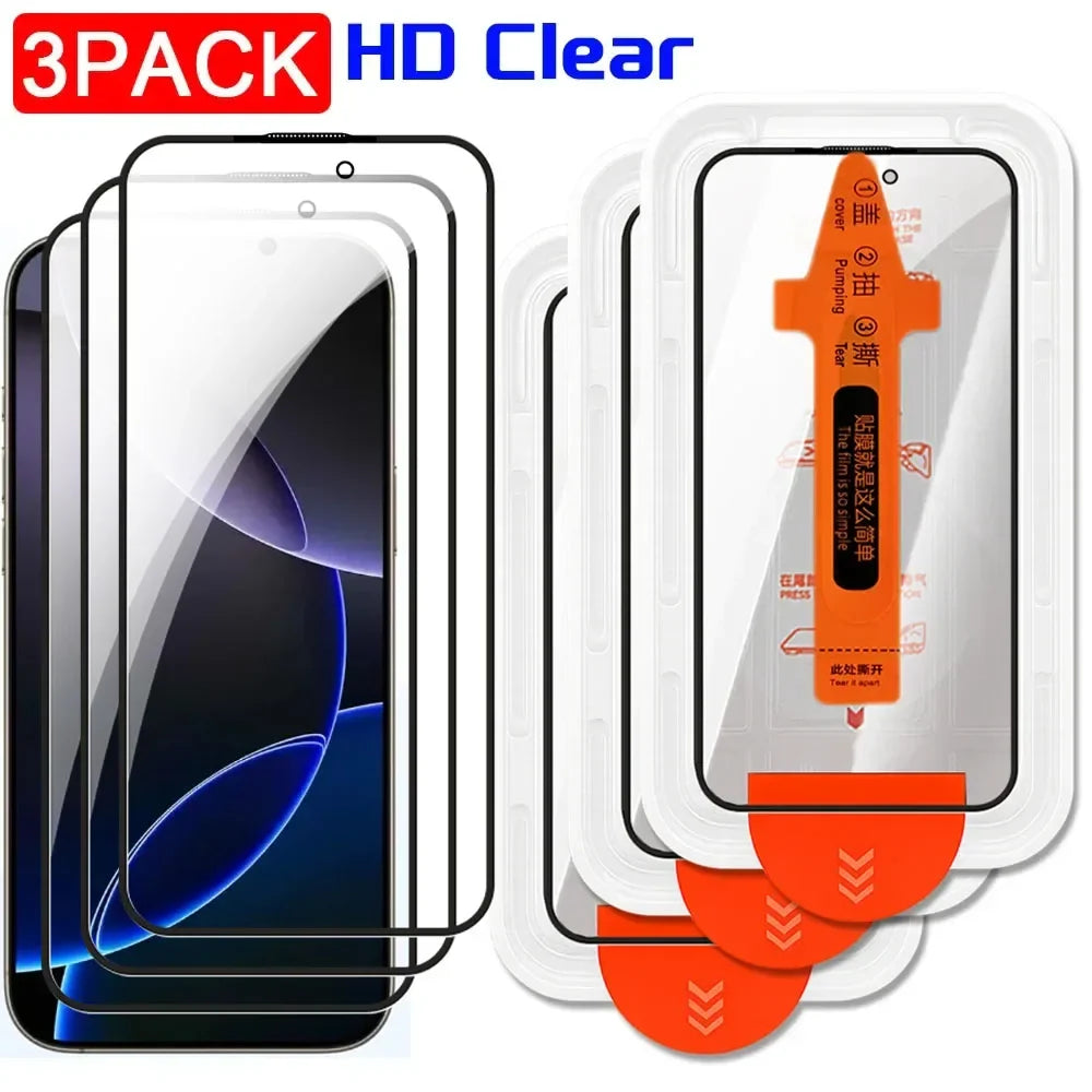1/2/3Pcs Dust Free Installation Privacy Screen Protector for IPhone 16 17 Pro Max Plus 17 Air Anti-spy / HD Clear Tempered Glass
