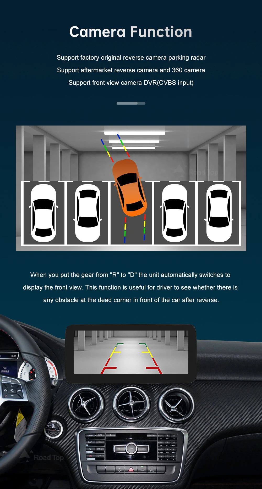 Road Top 12.3" Wireless CarPlay & Android Auto Screen for Mercedes-Benz Magic 🎶✨