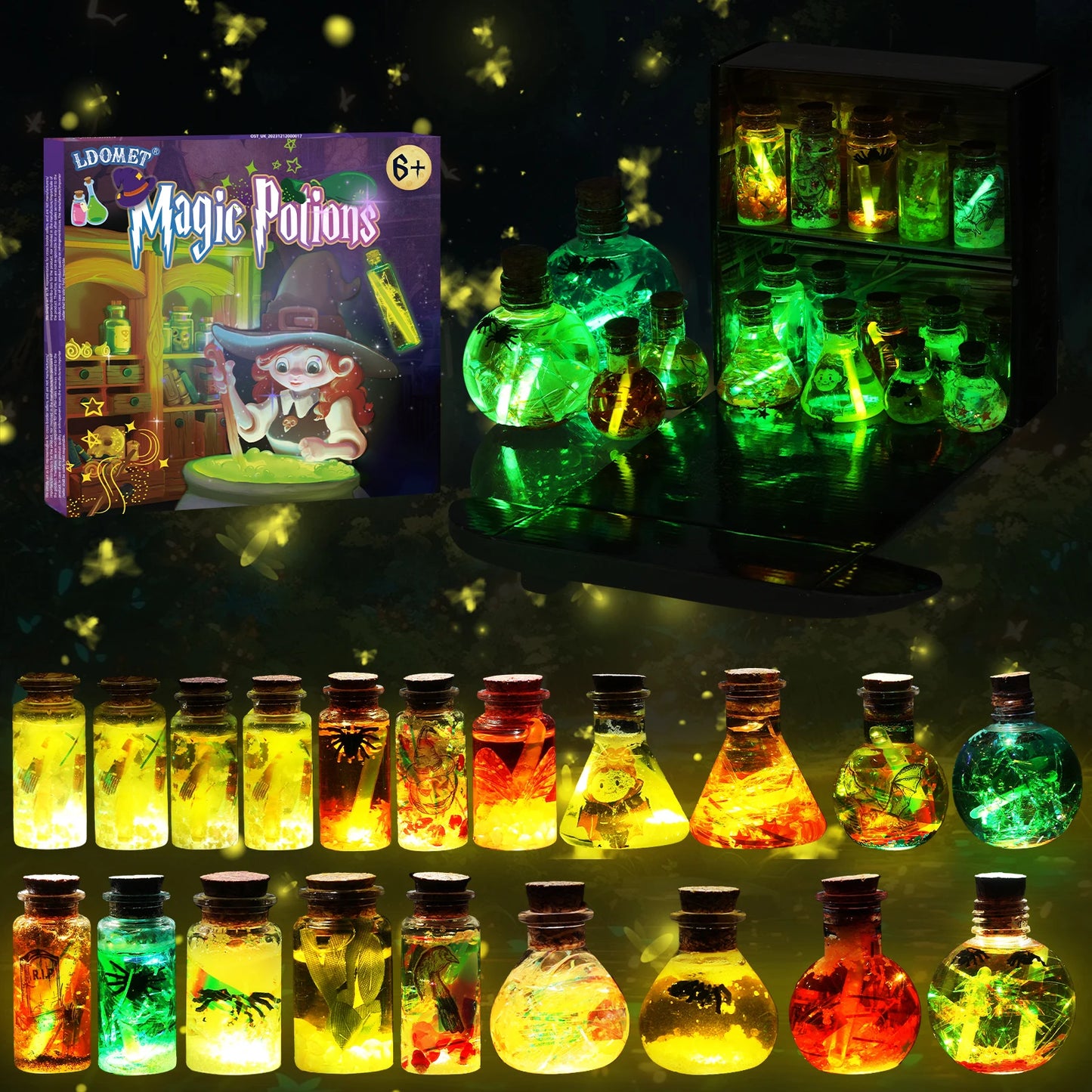 Witchlight WonderLab Potion Kit 🧪✨ — DIY Color-Changing Fairy & Horror Magic Craft Set for Halloween or Christmas