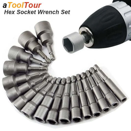 Gripzilla Hex Socket Driver Set – Snap, Drill & Dominate Every Bolt Mission (Fits All Power Drills!)