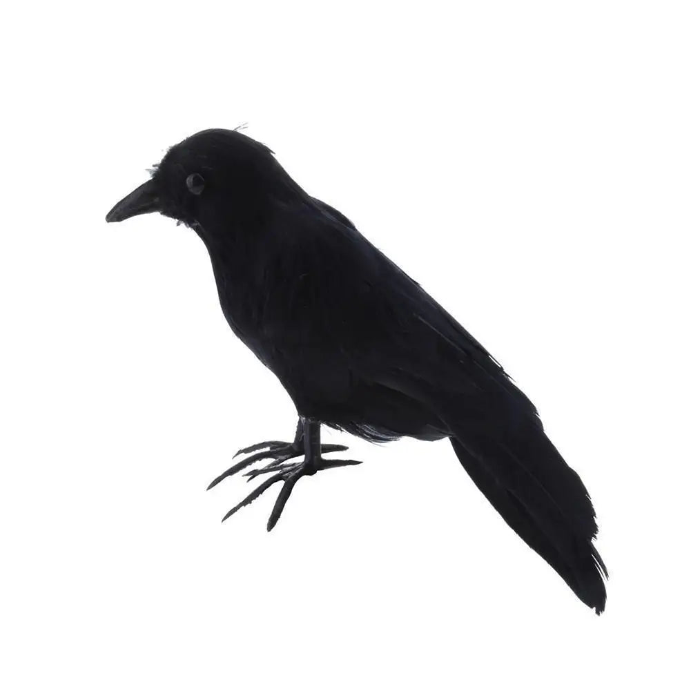 Midnight Murder — Feathered Raven Halloween Prop for Haunted Decor & Wicked Displays 🦇🐦‍⬛