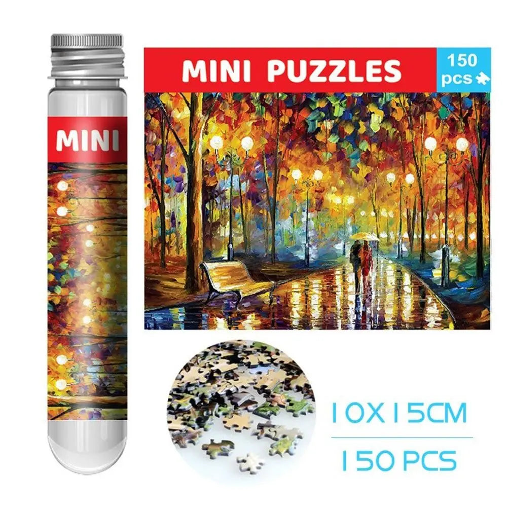 150PCS Oil Painting Jigsaw Puzzles – Mini Test Tube Educational Toy