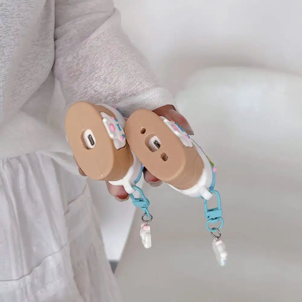 Hot Cute Cartoon Anime Role Ice Cream Cone Cinnamoroll Earphone Case for AirPods 1 2 3 Pro 2rd Soft Silicone Protective Cover