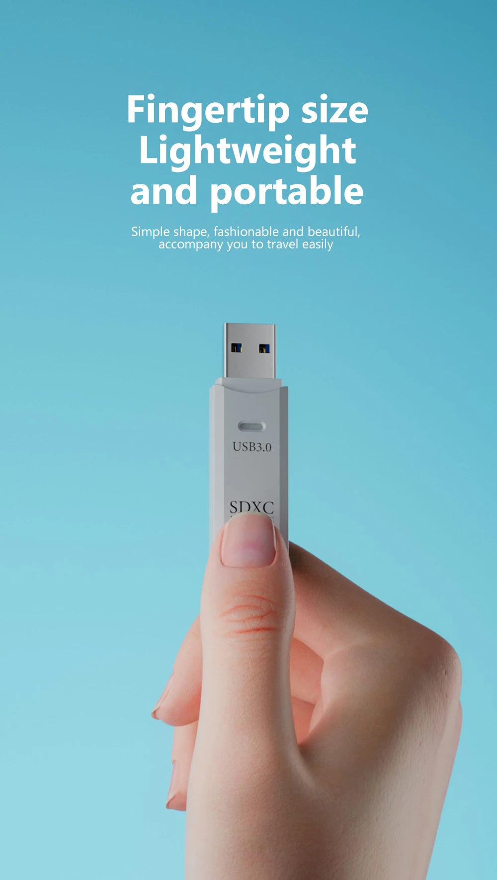 SpeedyBit DuoCard Reader – High-Speed 2-in-1 USB 3.0 TF & SD Card Reader Adapter for Laptop & PC