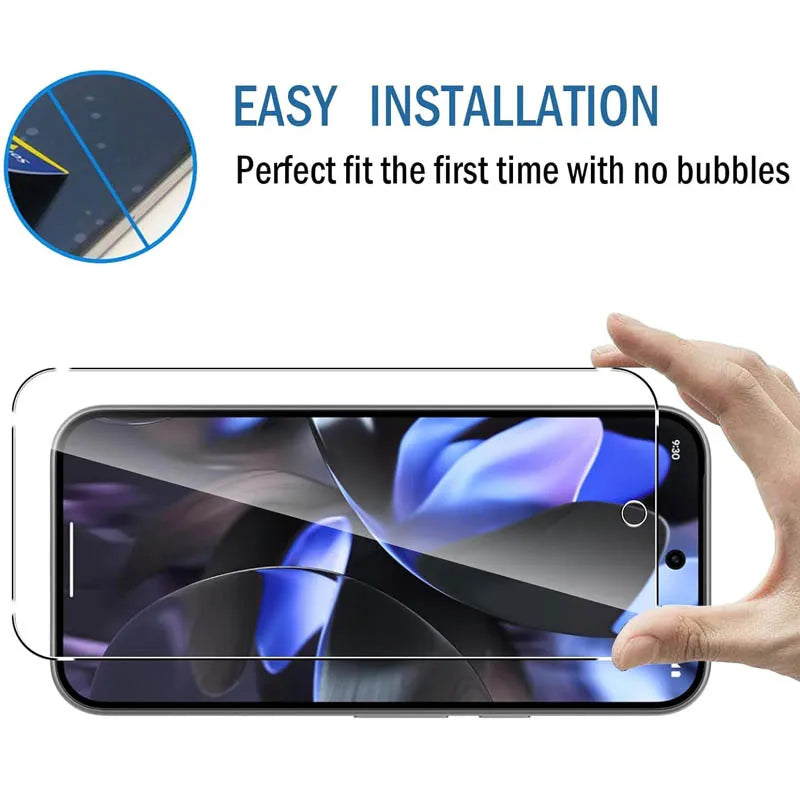 Fingerprint unlock Glass for Pixel 9 Pro 10 8A 9A 7 7A 8 Pro Screen Protector Pixel 9 Pro XL Tempered Glass for Google Pixel 9