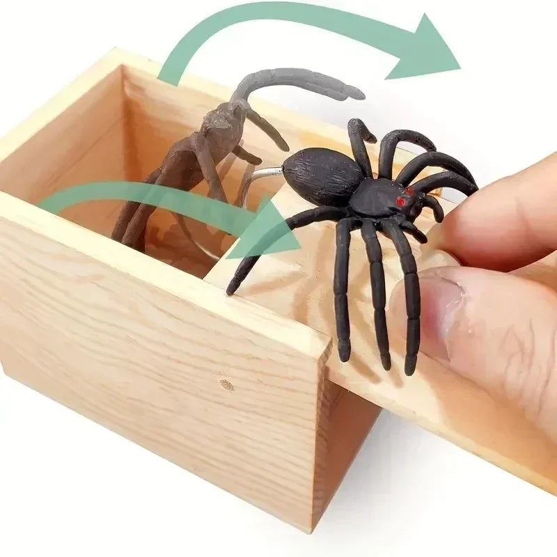 Spider Surprise Wooden Prank Box