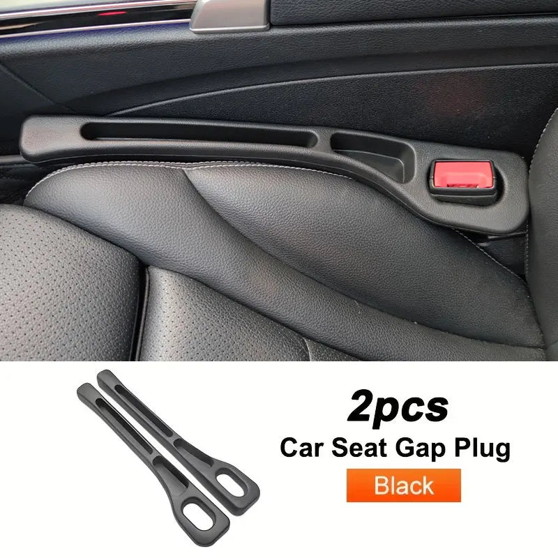 “Crumb Catchers Deluxe” – 2pc Universal Car Seat Gap Filler Duo w/ Leak-Proof Storage & Comfort Touch Strip
