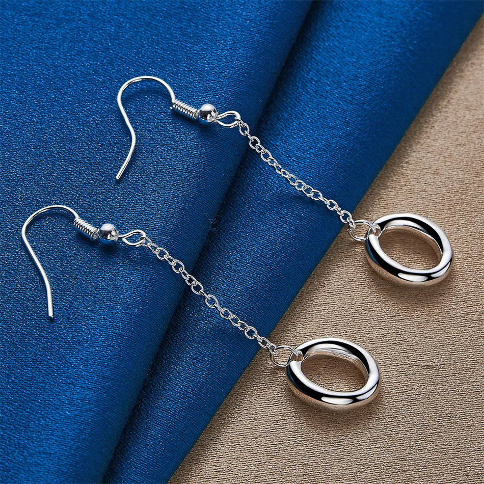 Starlight Halo 925 Sterling Round Drop Earrings | Bridal-Ready Shine For Effortless Glam ✨