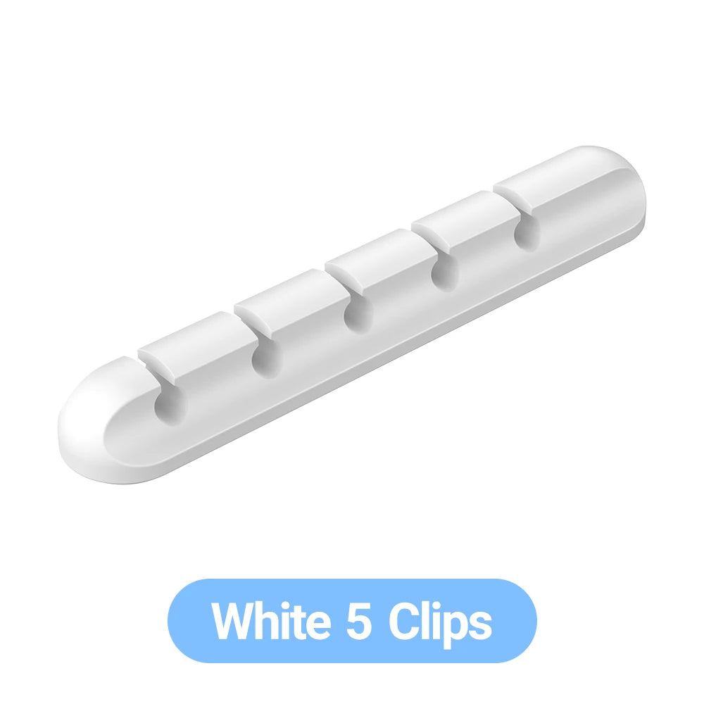 Adhesive Cable Holder Clips Cord Management Wire Organizer for Desktop USB Charging Cable Nightstand Power Cord Mouse Cable - THOOBO!