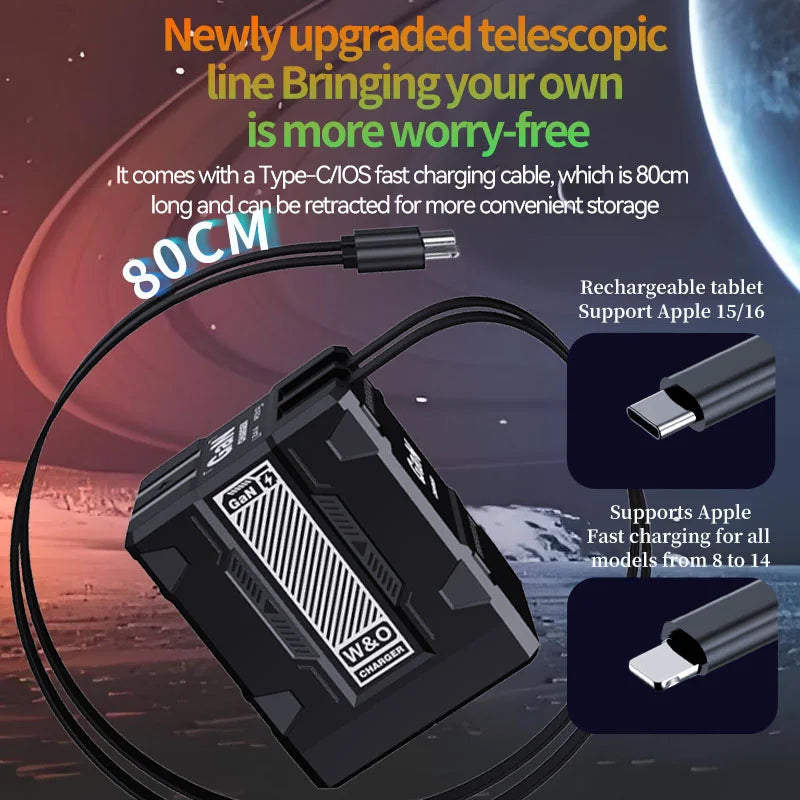 Xiaomi 120W GaN Super Charger with Retractable Cables – The Gift of Instant Power 🎄🔋