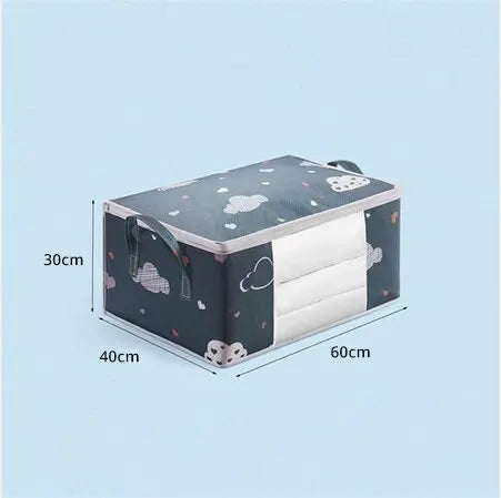 Tidy Titan Storage Bag – Foldable, Large-Capacity Organizer with Zipper & Reinforced Handles for Clothes, Blankets, and Bedding