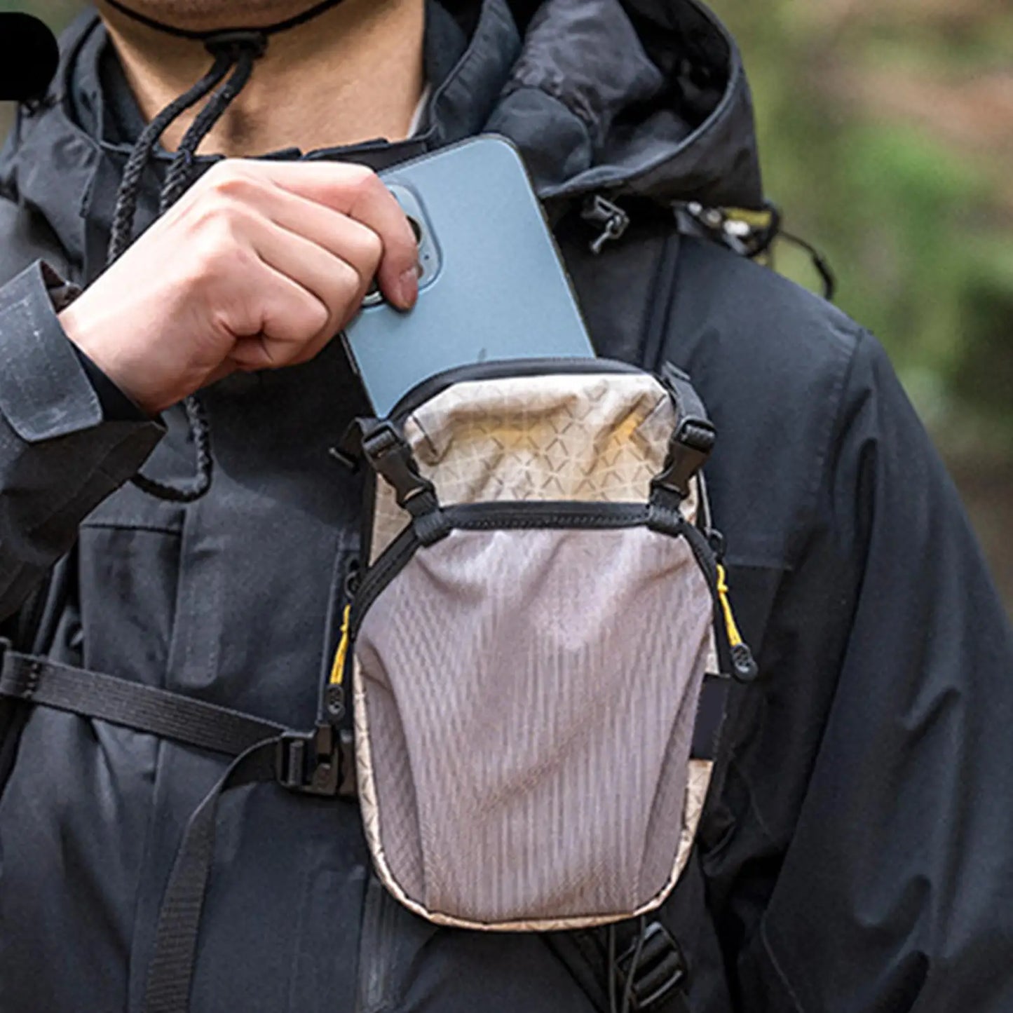 HydroGo Adventure Sling — Shatterproof Water Bottle & Phone Holder With Strap for Travel, Gym & Outdoor Sports