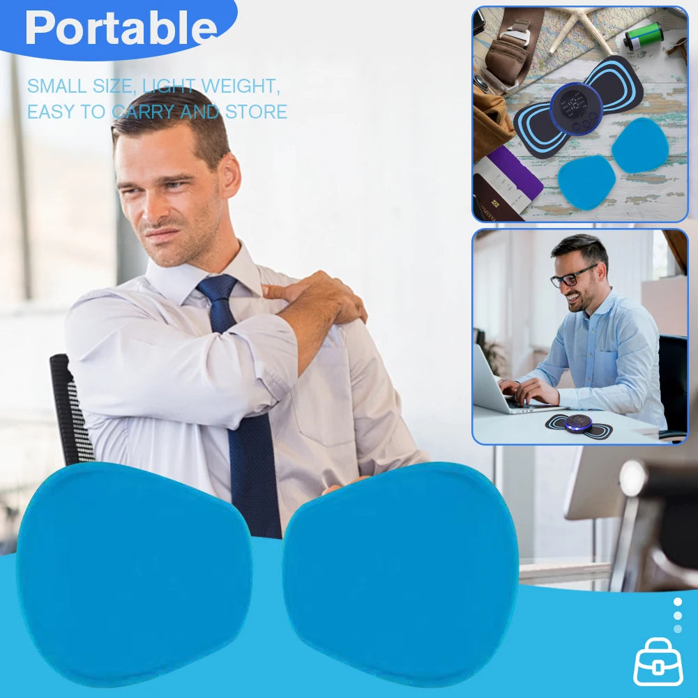 30-80Set Massager Patch Replacement Silicon Gel Muscle Stimulator Sticker Reusable Safe Harmless EMS Neck Trainer Accessories - THOOBO!