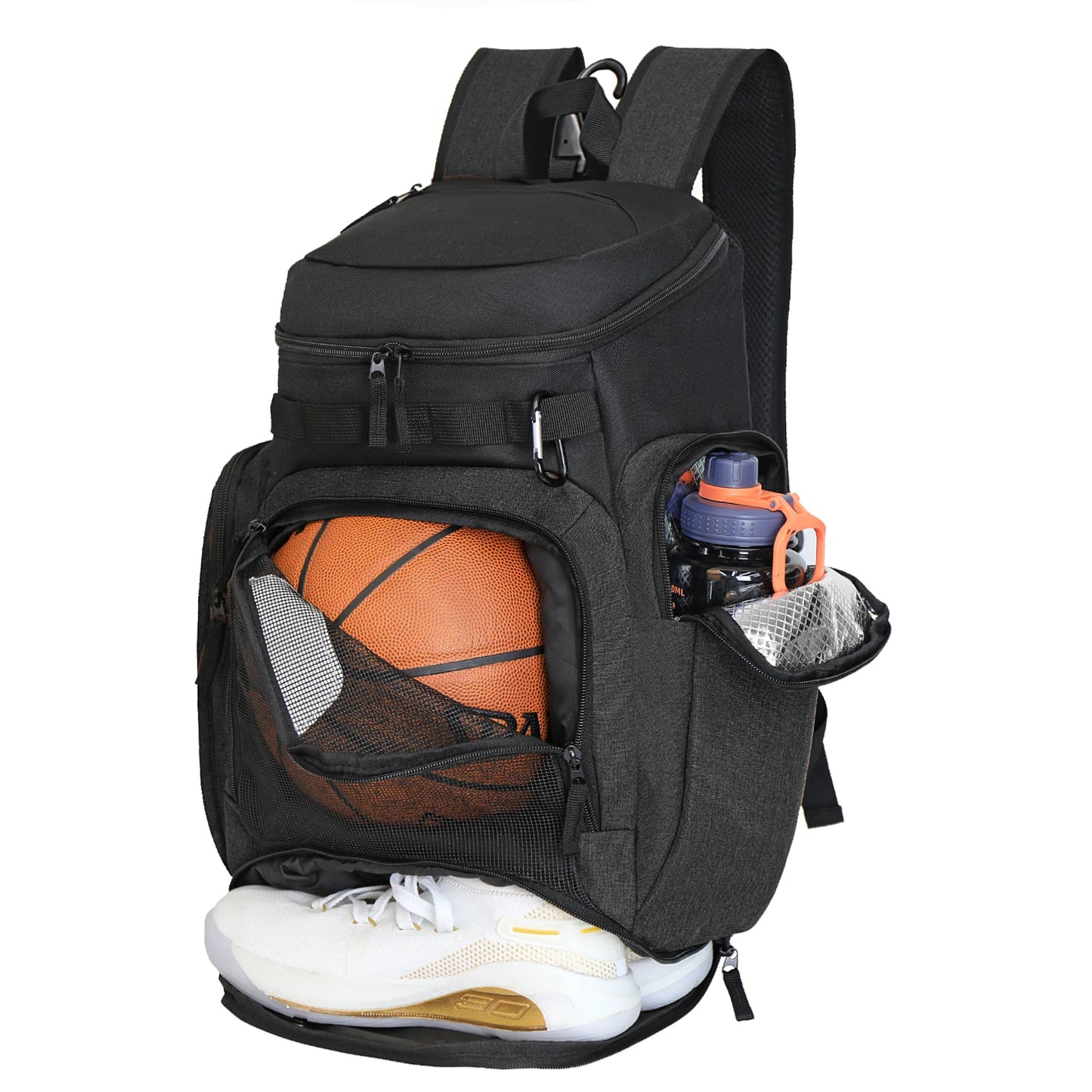 Court Commander Pro — Basketball Backpack With Ball & Shoe Compartments (20–35L)