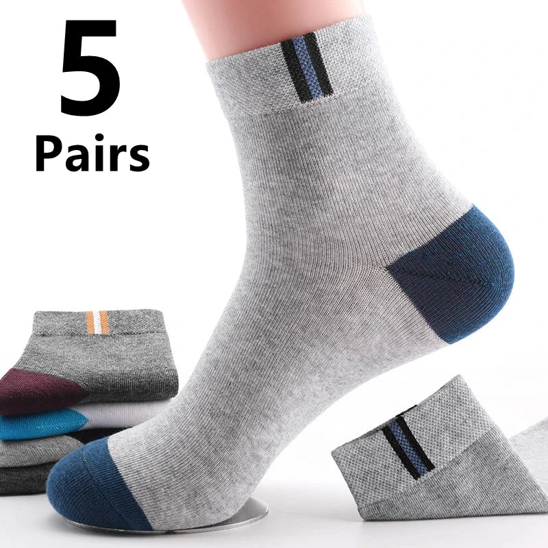 10pairs Breathable Cotton Sports Stockings Men Bamboo Fiber Autumn and Winter Men Socks Sweat Absorption Deodorant Business Sox - THOOBO!