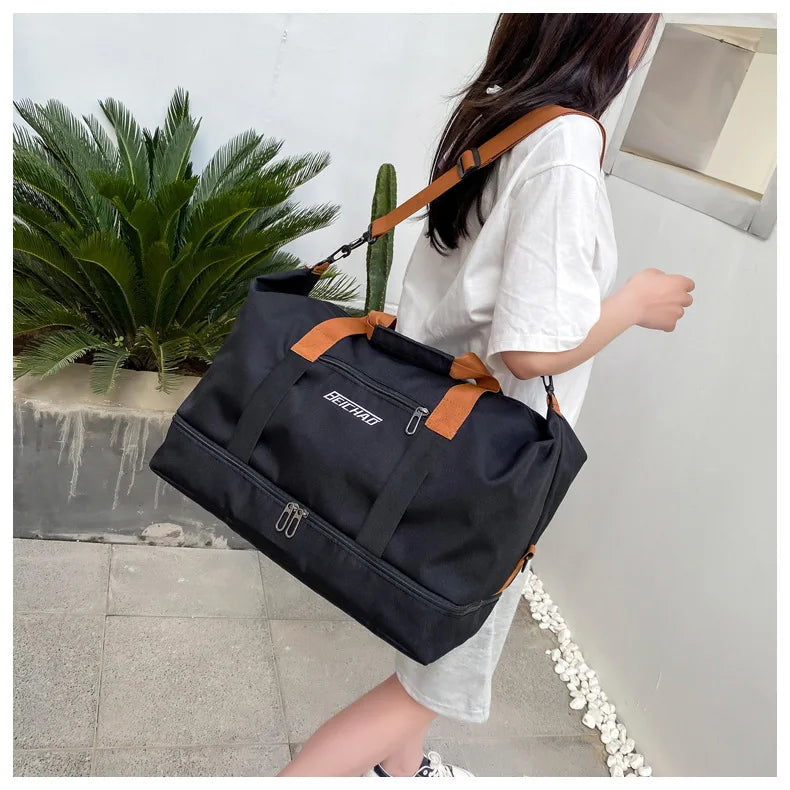 AquaVault Pro — Oxford Waterproof Travel & Gym Tote with Shoe Compartment